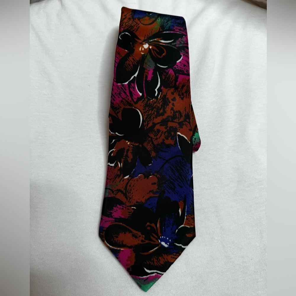 MISTO SETA Milan Mixed Silk Original Made IN ITALY Floral Pattern